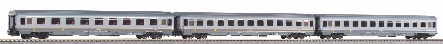 PIKO 58251 - H0 - 3-tlg. Personenwagen-Set Eurofima Bigrigio, FS, Ep. V